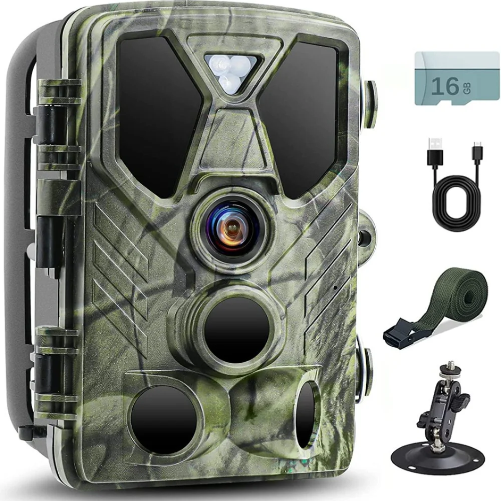 Outdoor Nature 2.7K 24MP HD Trail Camera Infrared Night Vision 0.3S Motion Activated Waterproof Cam Trap Game Wildlife Scouting