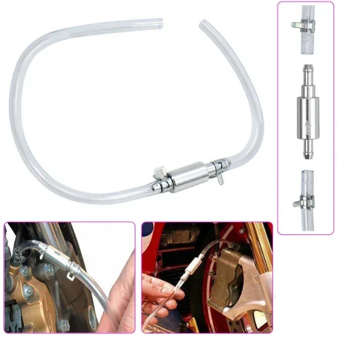 Special Bleeder Hose Kit for Car Clutch & Brake - Hydraulic One Way Valve Tube Bleeding Tool with Replacement Adapter