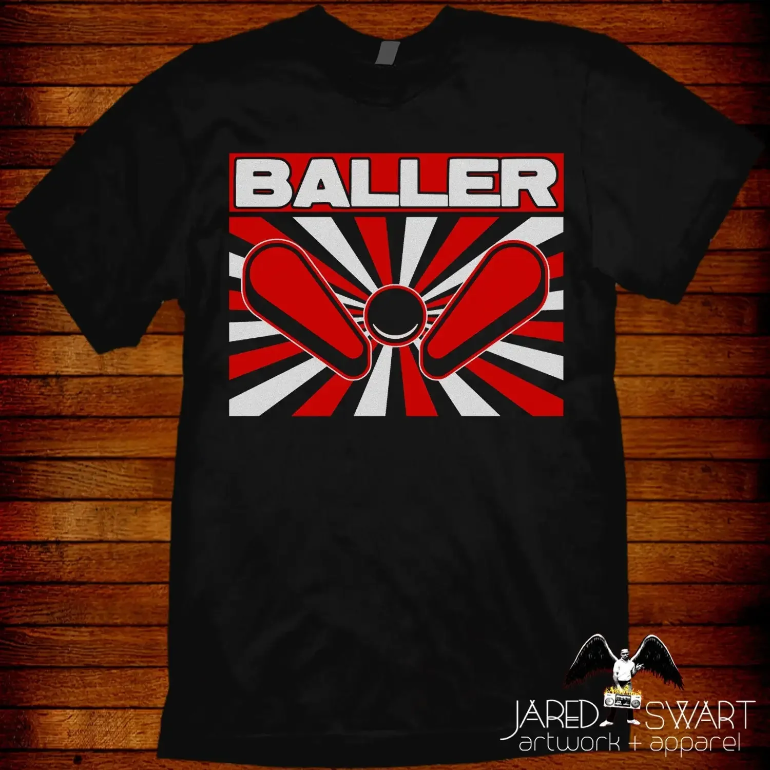Pinball T shirt Baller Sizes S M L XL 2XL 3XL 4XL 5XL also in ladies fit