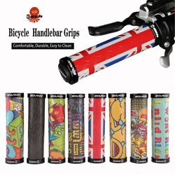 SEER MTB Bicycle Grips Silicone Handle Mountain Bike Handlebar Grips Double Lock Shock-absorbing Cuffs Tape Ergonomic Hoses Foam