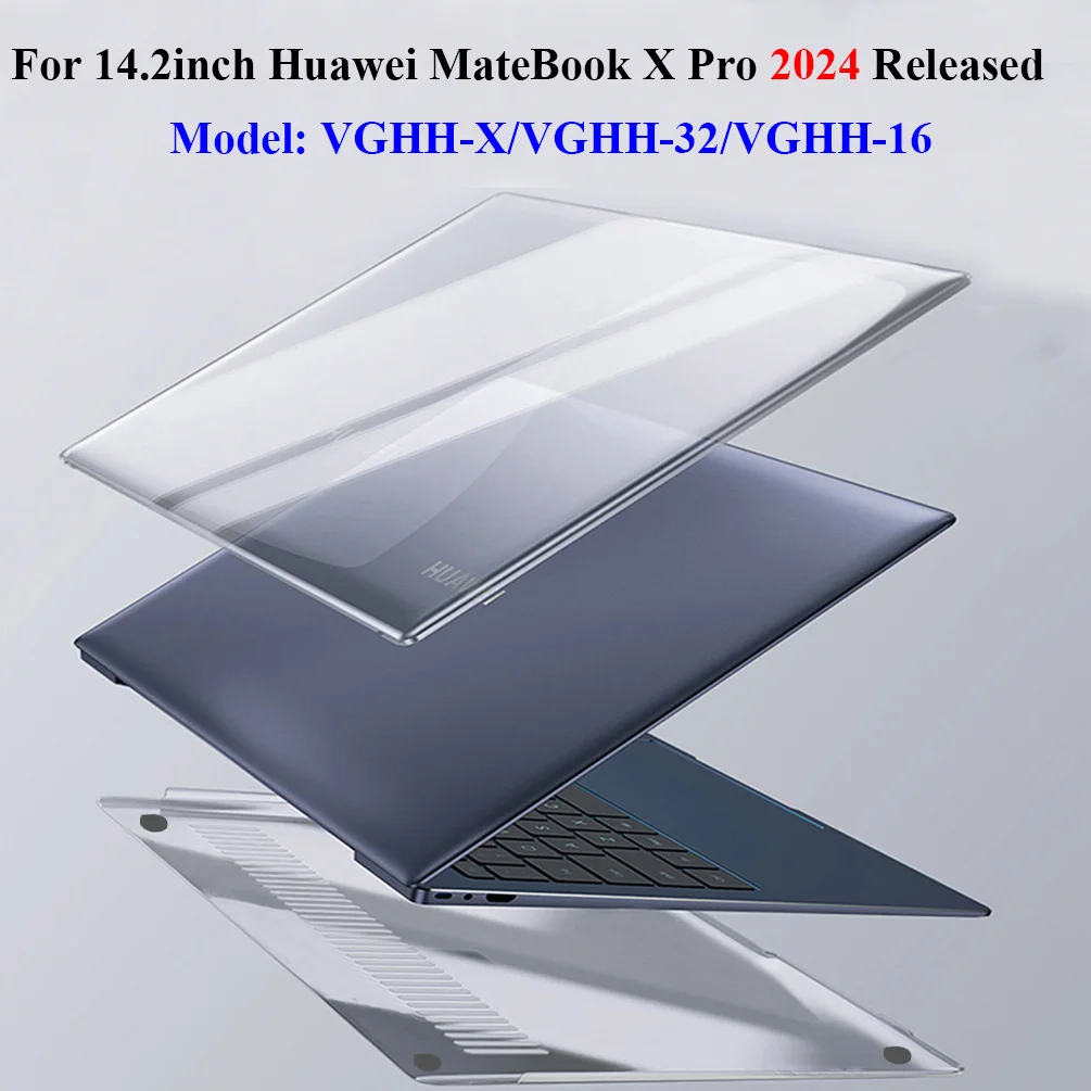 VGHH-X Laptop Case for HUAWEI MateBook X Pro 14.2Inch 2024 Released VGHH-32 VGHH-16 Hard NoteBook Shockproof Protective Cover
