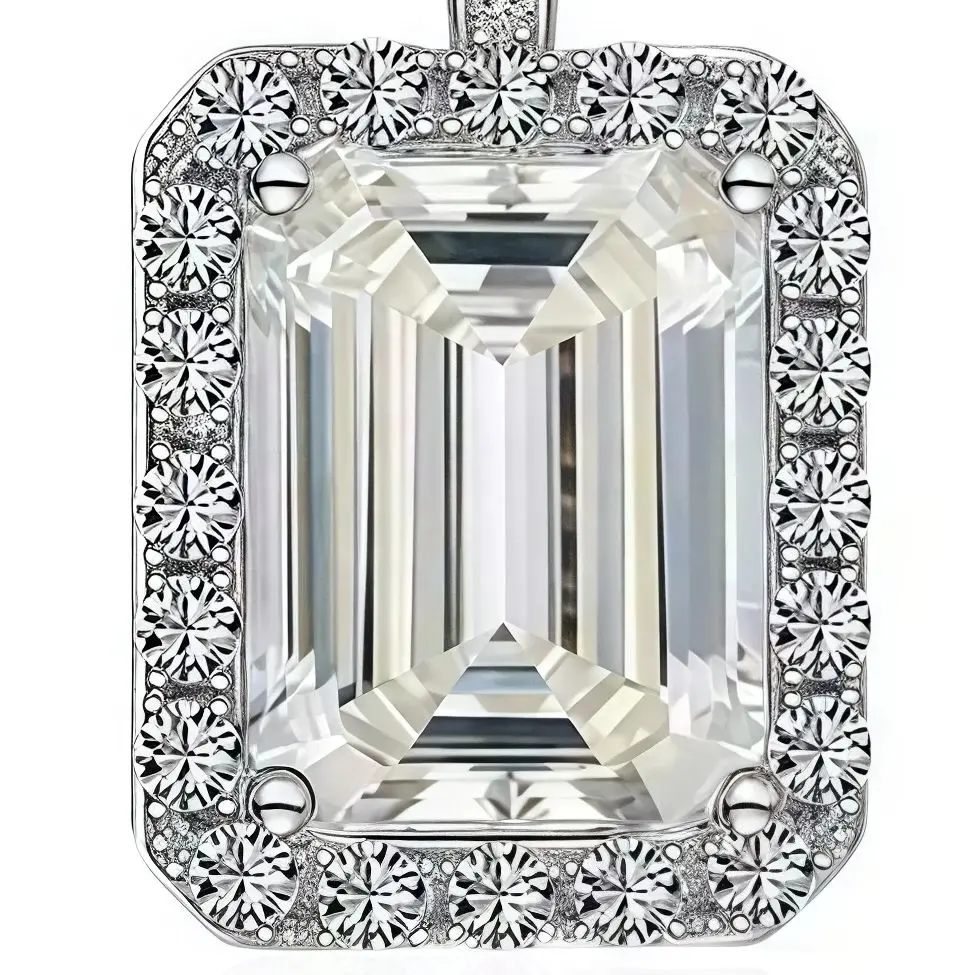 ShanLover العلامة التجارية CMA شهادة مويسانيتي قلادة الماس للنساء المبيعات الساخنة S925 فضة 3ct قلادة مجوهرات