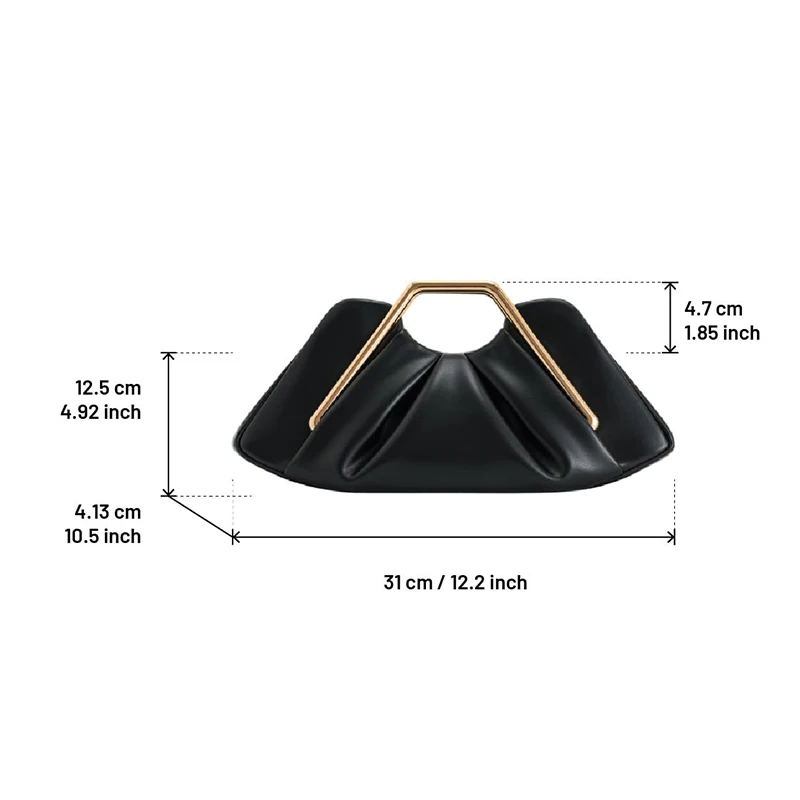 حقيبة هوبو فاخرة من الجلد البني الناعم للنساء حقيبة كروس كلاود كلاود وحقيبة كلاتش مع جيب للهاتف، حقيبة كتف بمشبك مصمم #2