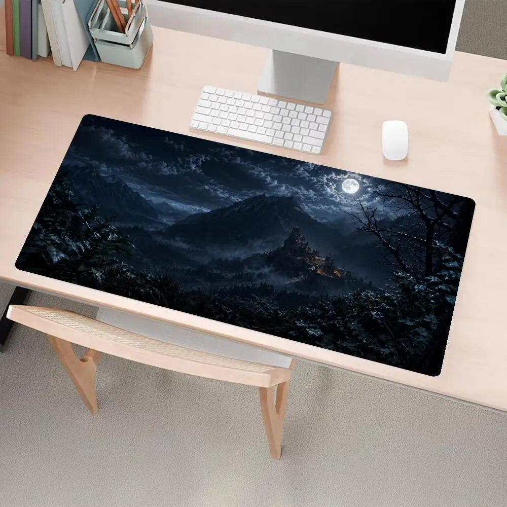 Gothic Style Medieval Castle Mouse Pads Carpet Gaming Room Decoration Desk Mats Things for The Room Keyboard Pad Mouse Mat