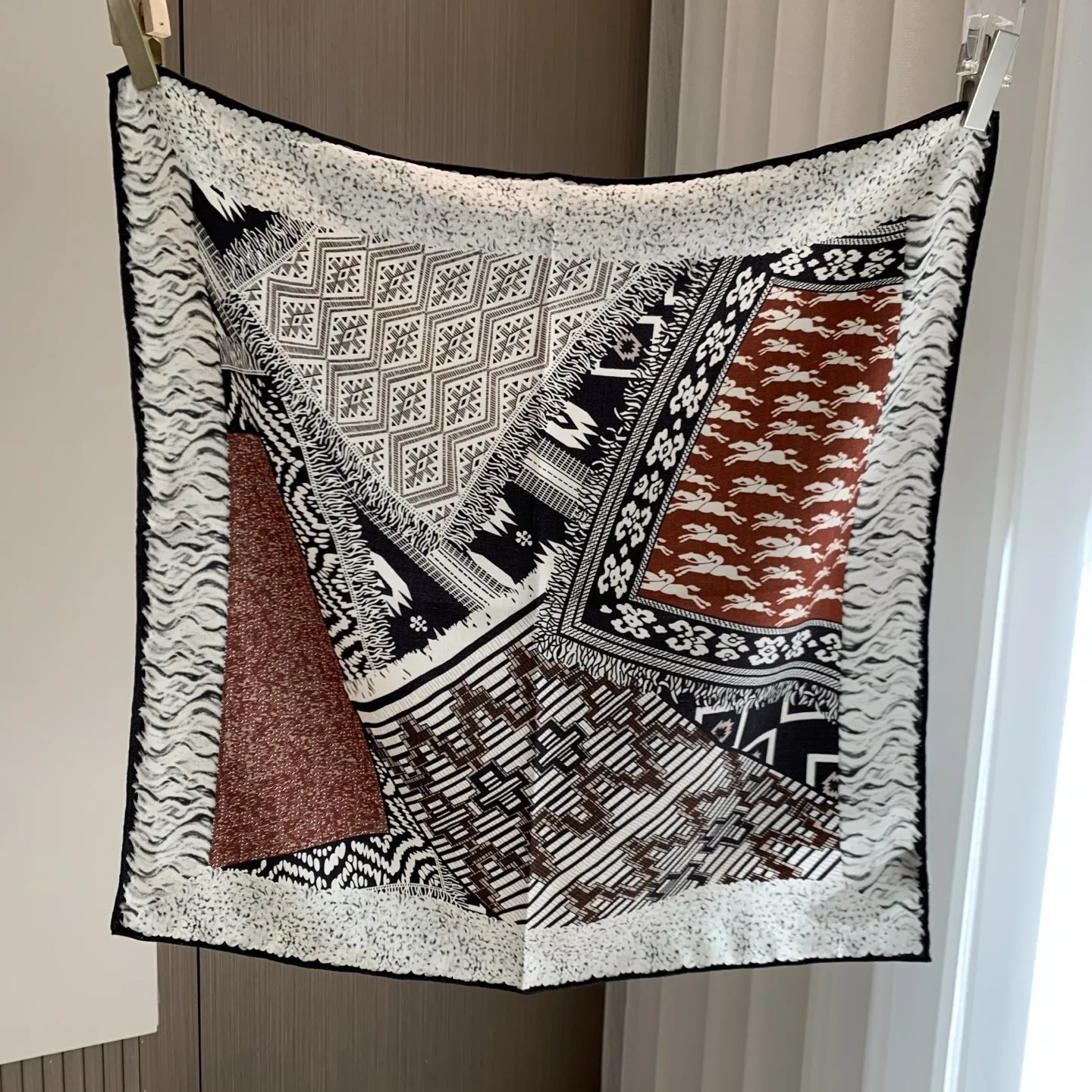 両面シルクウールスカーフ-65x65cm-30-マルベリーシルク-70-ウール-多用途秋冬スカーフ-男女兼用、あらゆる年齢層に最適