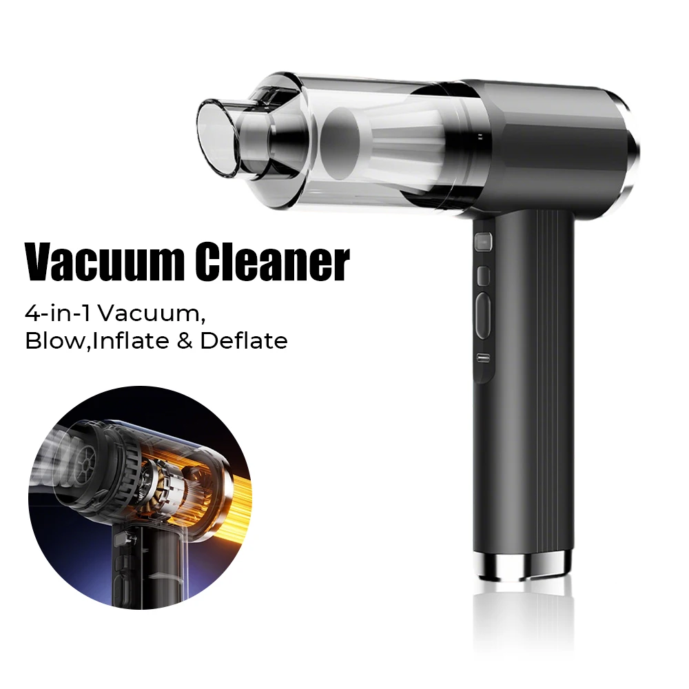 

Turbo Fan Electric Air Duster 100000RPM Powerful Air Blower Rechargeable Violent Blower with Light for Car Cleaning Snow Blower