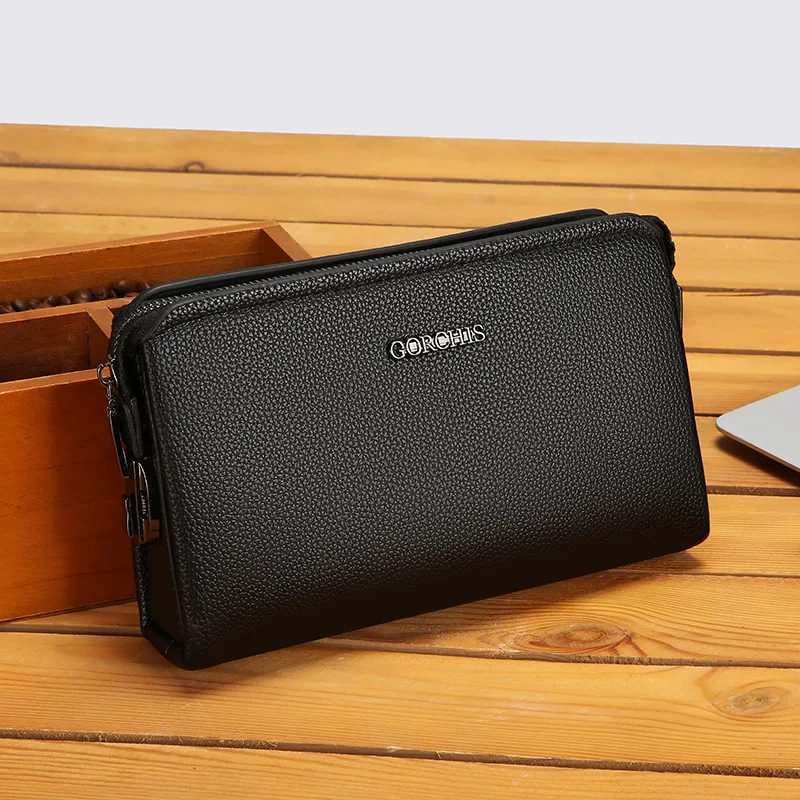 Perfektes Geschenk: Herren-Clutch mit Fingerabdruckschloss, Diebstahlschutz, großes Fassungsvermögen, Business-Clutch mit Fingerabdruckschloss zum Schutz vor Diebstahl.