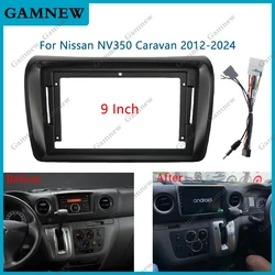 9 Inch Car Frame Fascia Adapter Android Radio Dash Fitting Panel Kit For Nissan NV350 Caravan 2012-2024