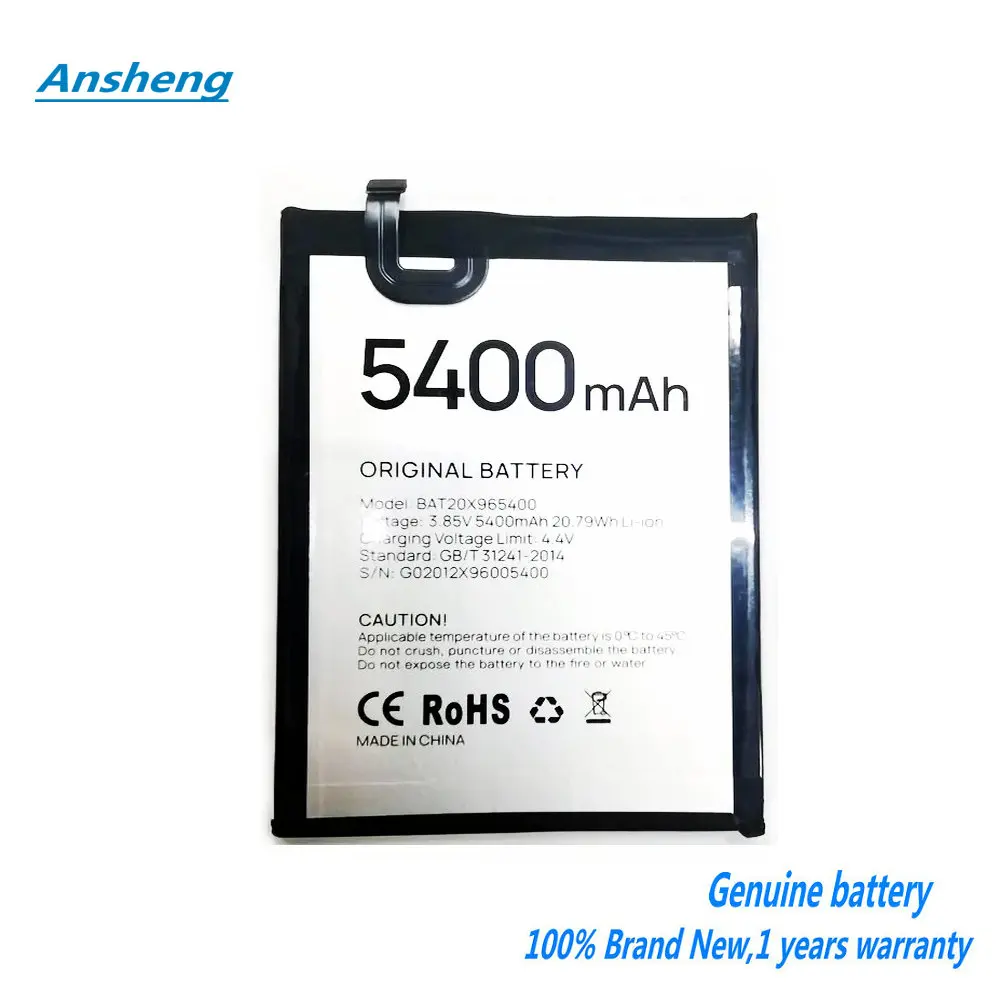 Original 3.85V 5400mAh BAT20X965400 Battery For DOOGEE X96 Pro Mobile Phone