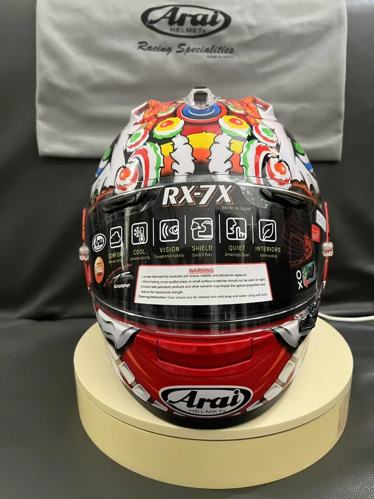 Full Face Motorcycle helmet rx7x RX-7X RED DANCING LION helmet 