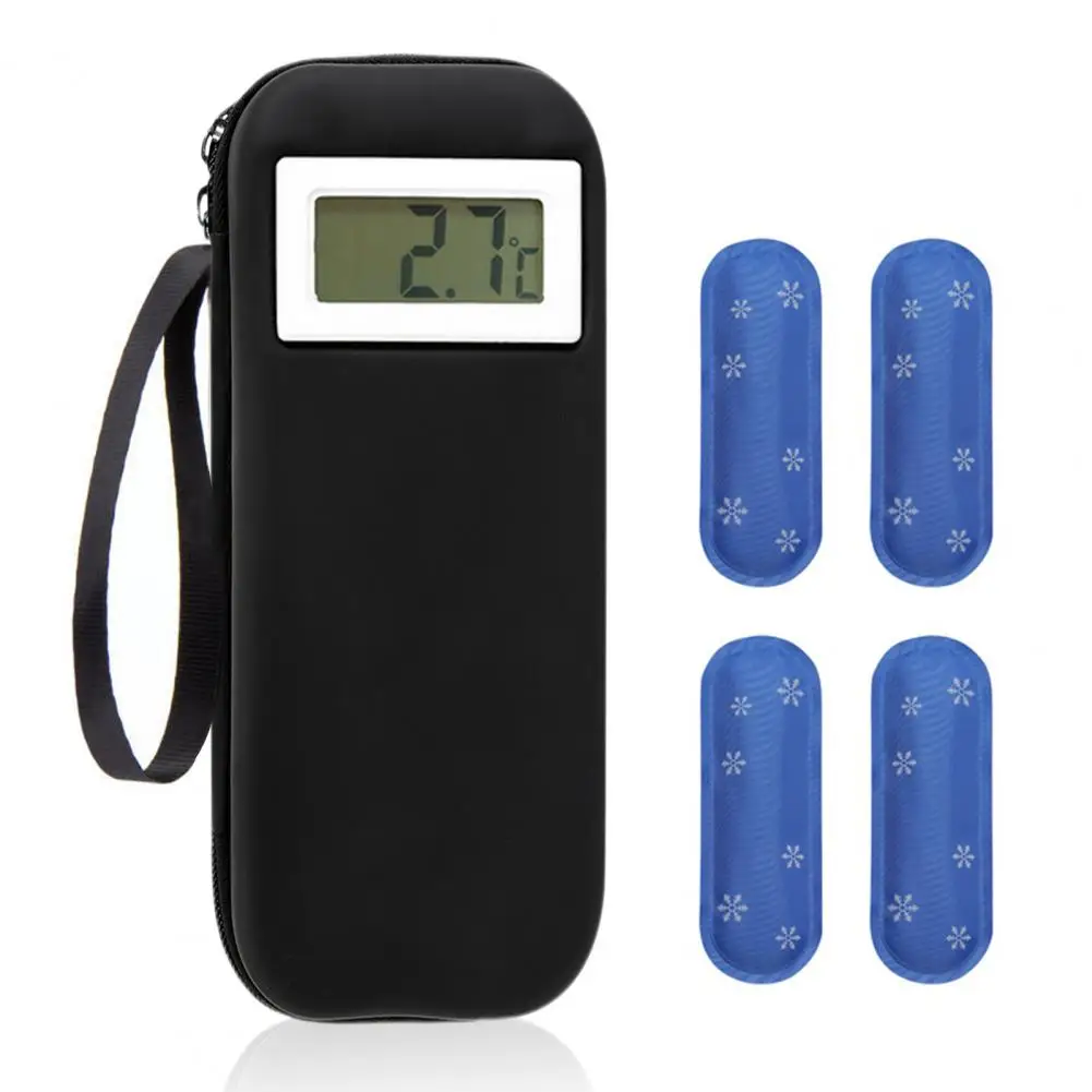 Medication Bag Portable Insulin Cooler Travel Case with Thermometer Display for Diabetic Medication Refrigerated for Travel - Image 2