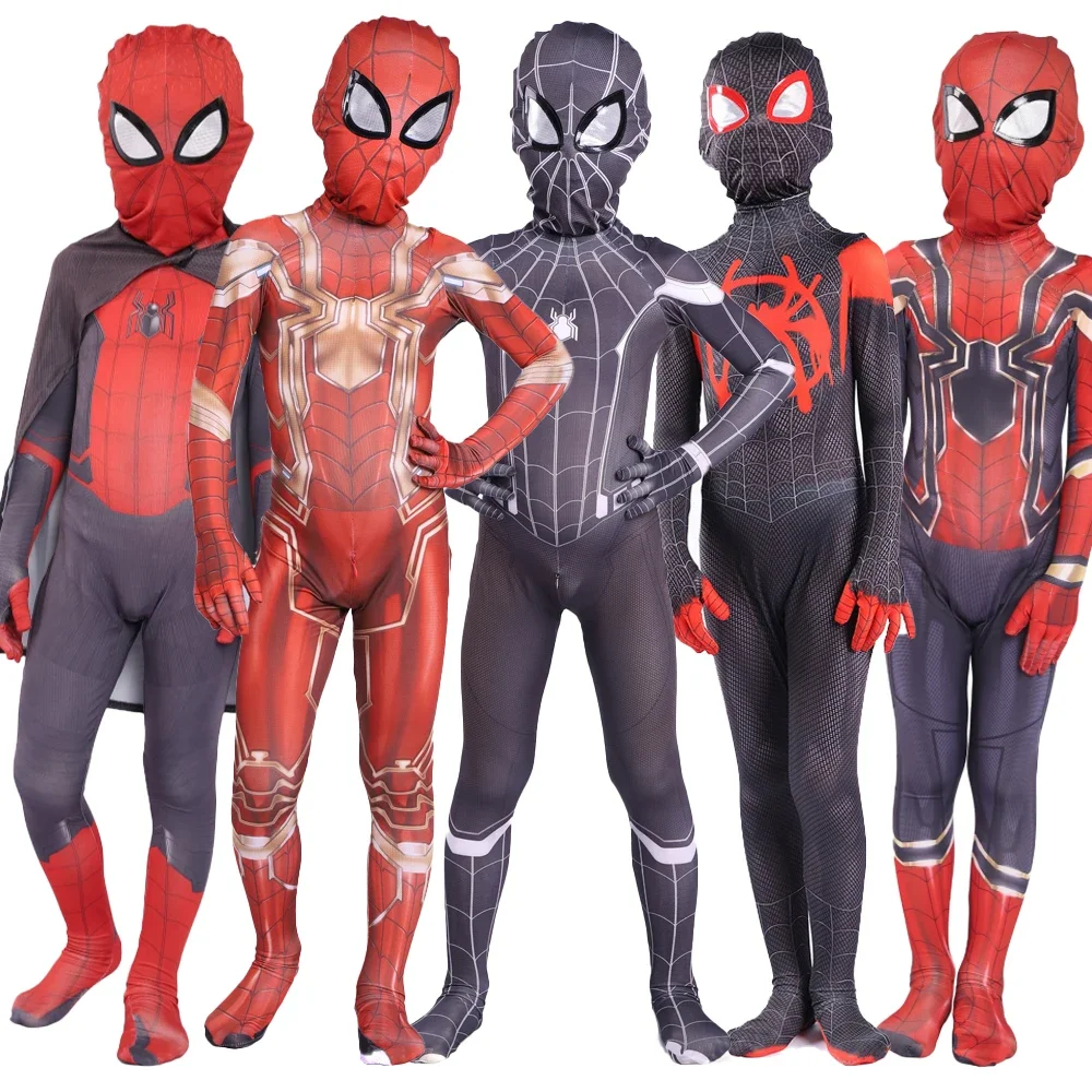 

Halloween Costumes for Children Zentai Kids Spiderman Cosplay Costume Peter Parker Spider Man Cosplay Christmas Costume