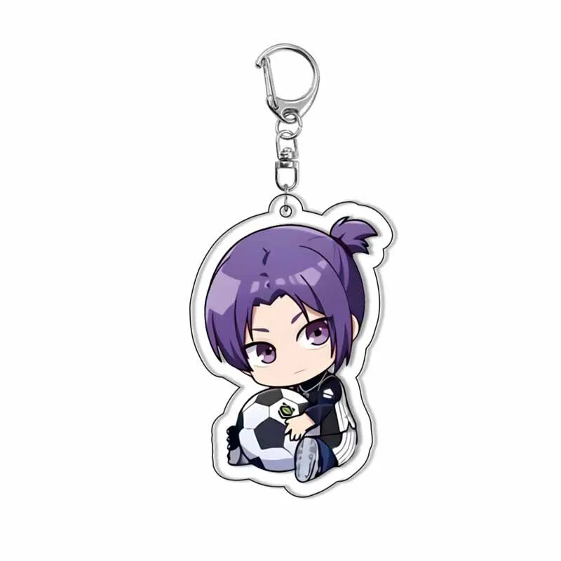 Fashion Blue Lock Anime Isagi Yoichi Bachira Meguru Kawaii Cartoon Acrylic Keychain Students Jewelry Accesorios Charm Toys gifts - Image 4