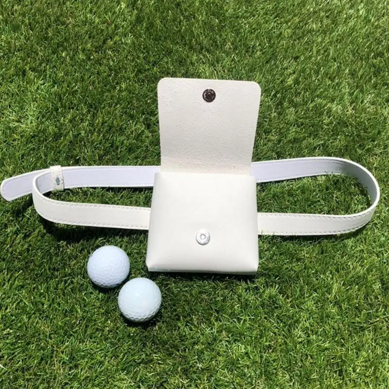 2023 Golf Ball Bag Pouch Waterproof PU Leather Golf Belts Waist Bag Small Sport Accessory Bag Waist Golf Pouch For Men And Women