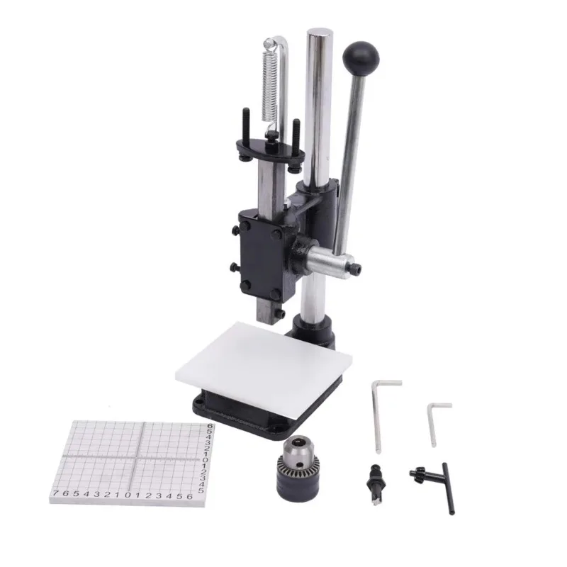 

Leather Stamp Press,Leather Imprinting Machine,Manual Arbor Press Puncher Stamp Tools (Includes PP Plate +Scale Aluminum Plate)
