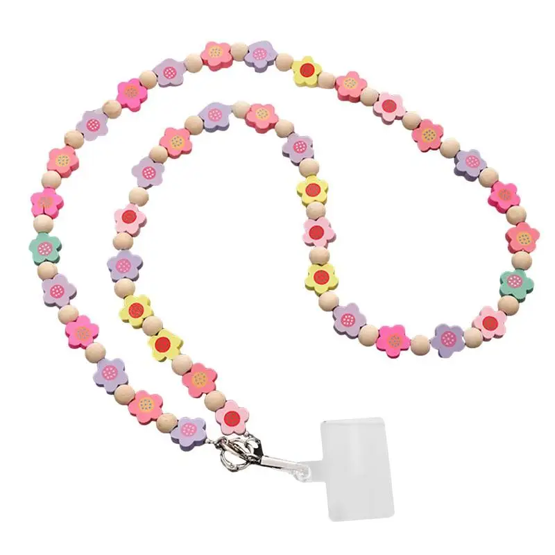 

Beautiful Flowers Star Beads Phone Chain Lanyard for Women Acrylic Pearl Smile Phone Case Strap Charm Jewelry Accessories