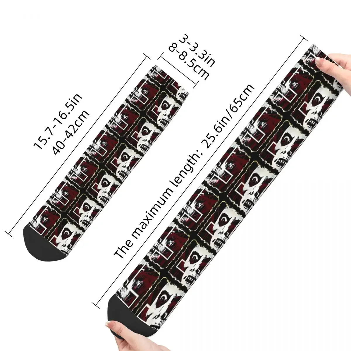 Vintage Pazuzu Herren Socken der Exorzist Horrorfilm Unisex Street Style nahtlos gedruckt lustige Crew Socken Geschenk