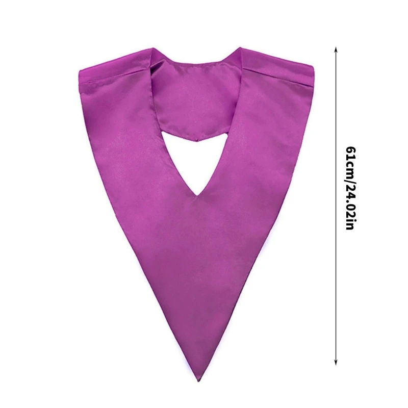  Prom V Cut Graduation Stole Premium Thick Satins Academic Stole For Commencement Awards Ceremonies Adults