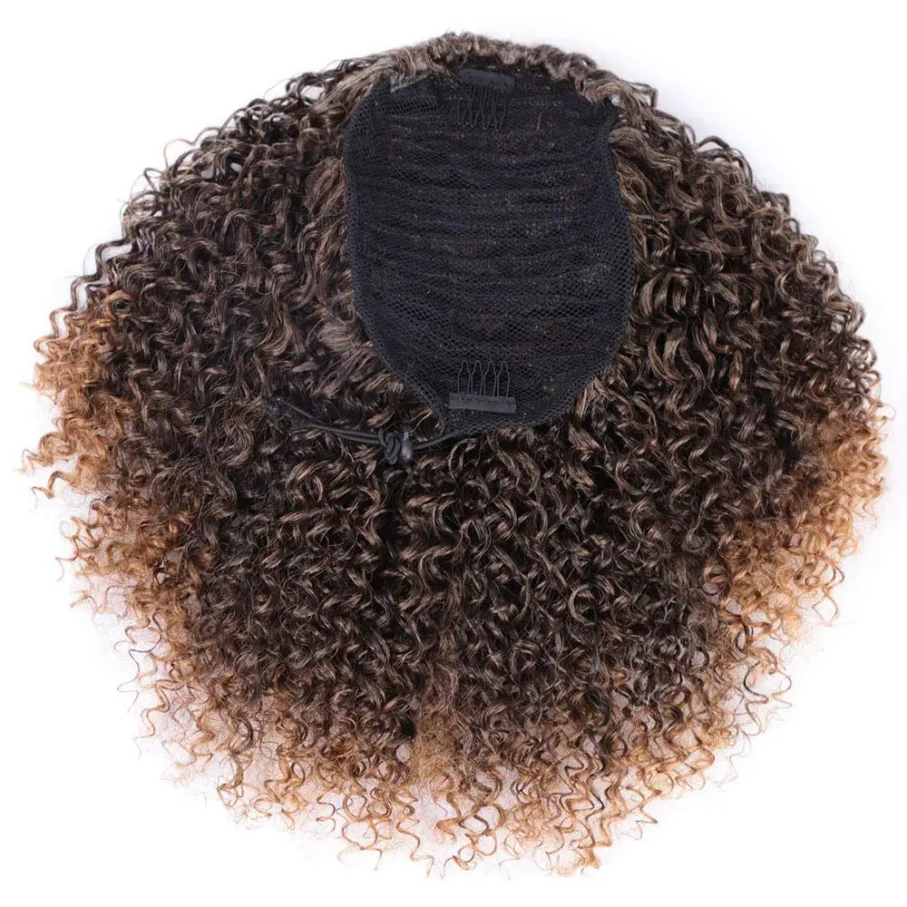 BlackStar Hair Puff Afro Ponytail Hairpiece for Black Women Clip in Ponytail Afro Drawstring Curly Ponytail Hair Extensions