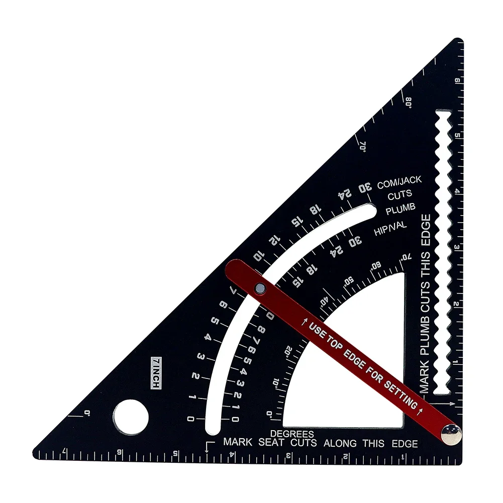 Triangle Ruler Aluminum Alloy Angle Protractor Adjustable Speed Square Measuring Ruler Multifunction for Building Framing Tools