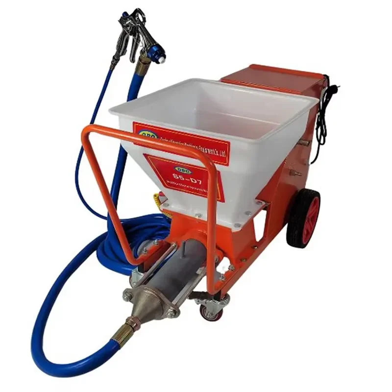 S5-D7 Multi-Functional High-Pressure Cement Mortar Gypsum Plastering Machine Wall Spraying Core Components Pump Engine Motor