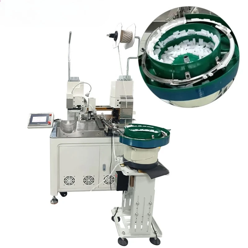 EW-8880 Fully Automatic Wire Cutting Stripping And Housing Assemble Inserting Machine House Insert Connector Insertion Machine