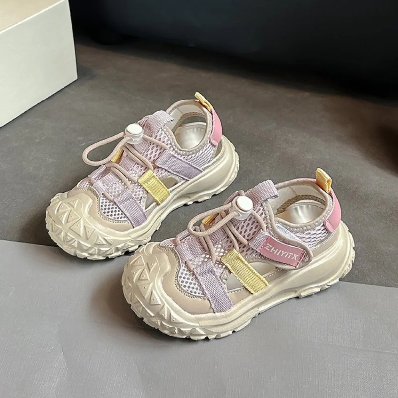 Children's Sport Shoes For Summer Hollow Out Breathable Teenager Kid's Sandals Anti-slippery Boy's Girl's Running Footwear