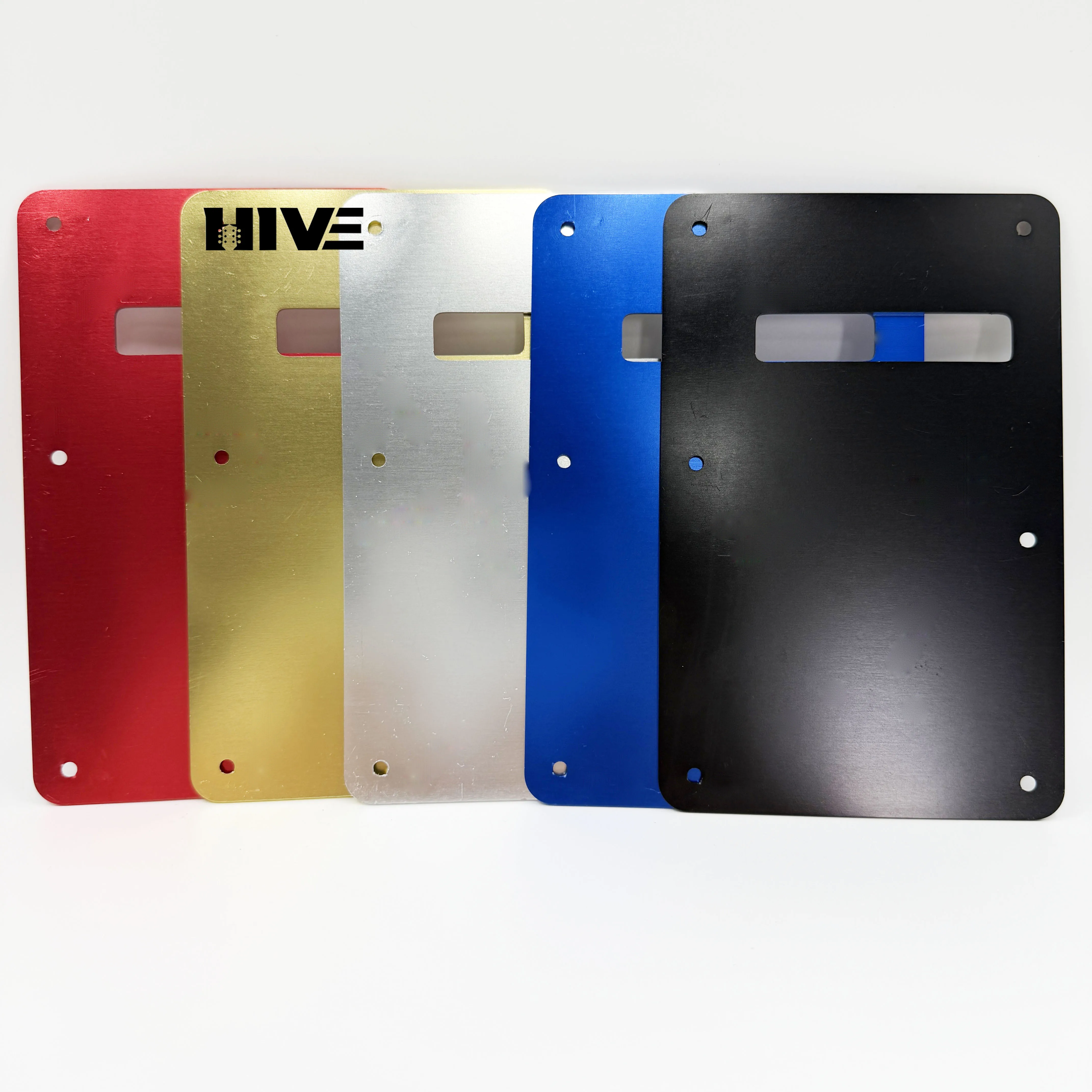 Guitar Pickguard Top Grade Aluminum Brushed Finish 1.5MM Cavity Cover Spring Cover Wiring Cover ST Electric Guitar Guard Plate
