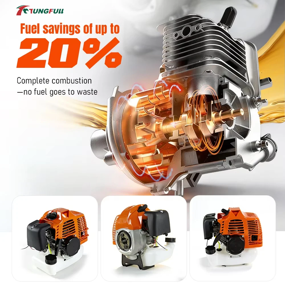 New 52cc 2‑Stroke Gas Weed Wacker 4‑in‑1 Backpack Brush Cutter Straight Shaft Grass Trimmer Weed Eater for Yard Lawn Cutting