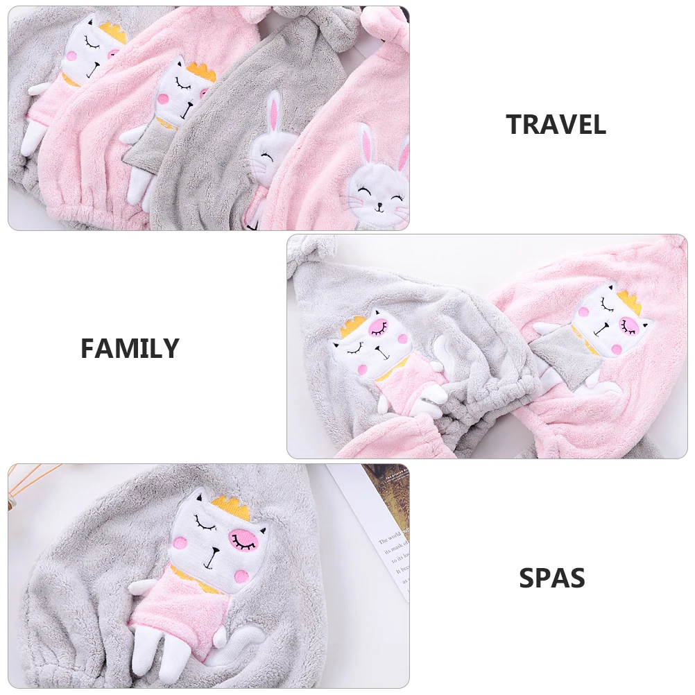 

1pc Bathing Hat Hair Drying Towel Thickened Coral Fleece Foldable For Travel Hotel Home Use Shower Headcloth Bathroom Supplies
