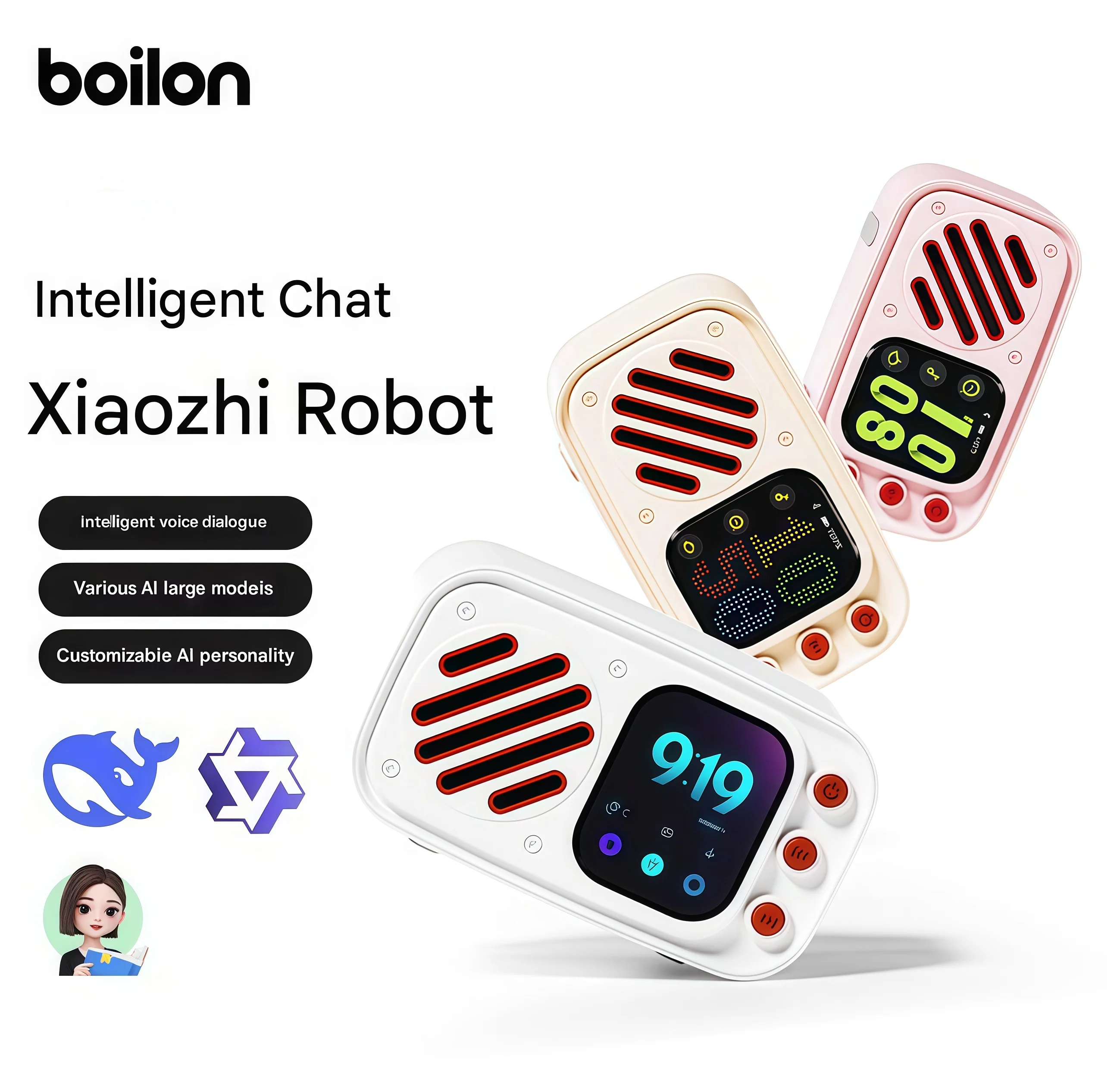 Xiaozhi AI voice conversation chat robot Doubao DeepSeek speaker ESP32-S3