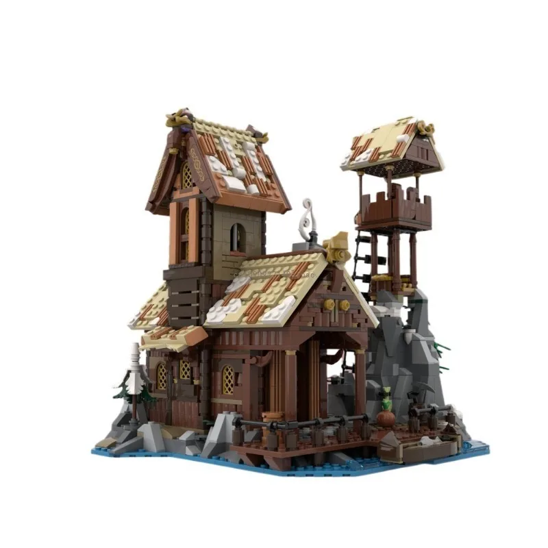 1837pcs MOC Ideas Series Medieval Viking Village House Modular 21343 Port House Building Blocks Bricks Kids Adults Toys Gifts