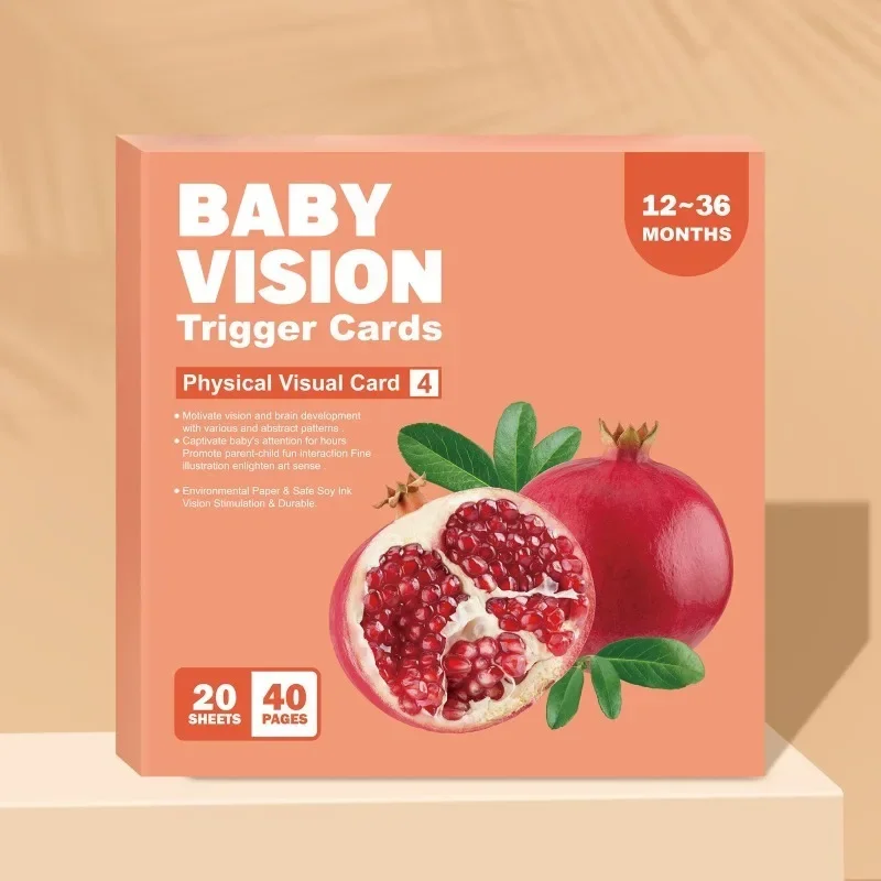 Tarjeta de educación temprana para bebé 2025, tarjeta de estimulación Visual para bebé recién nacido, juguete cognitivo para bebé de 12 a 36 meses, regalo de Navidad