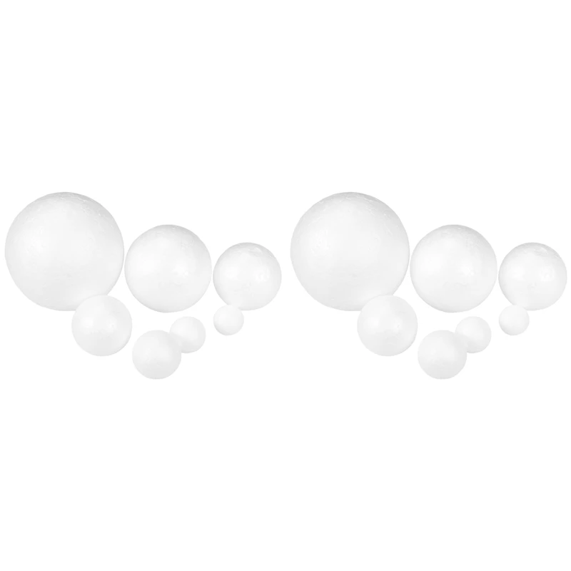 260 Pack Craft Foam Balls, 7 Sizes Including 1-4 Inch, Polystyrene Smooth Round Balls, Foam Balls For Arts And Crafts