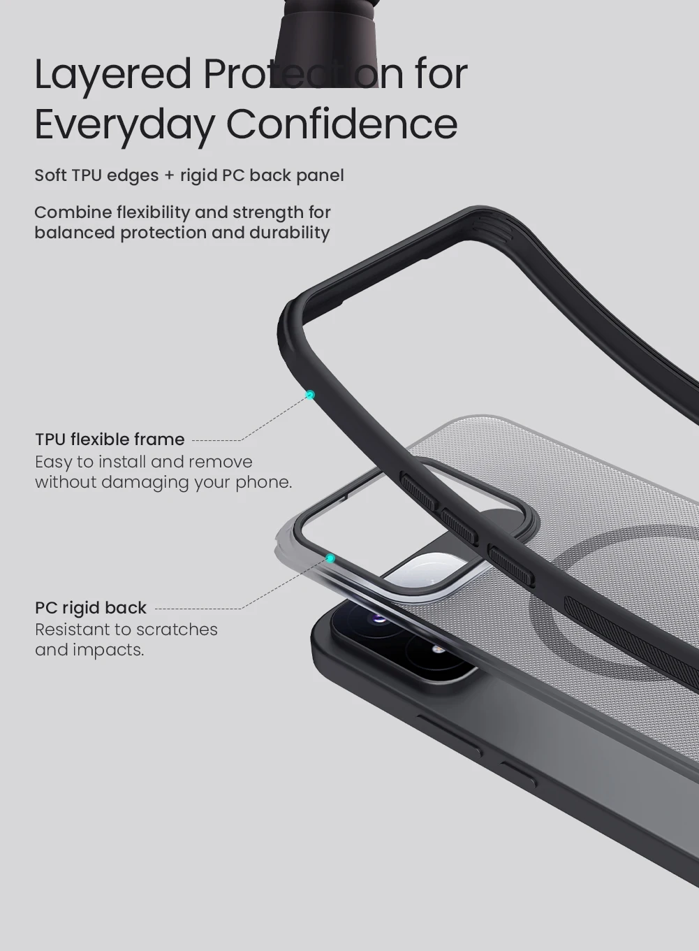 Für Xiaomi 17 Max Hülle NILLKIN Passgenaue Hülle für Xiaomi 17 Max Hochwertige Super Frosted Shield Hülle Matte PC-Abdeckung – Detail 6