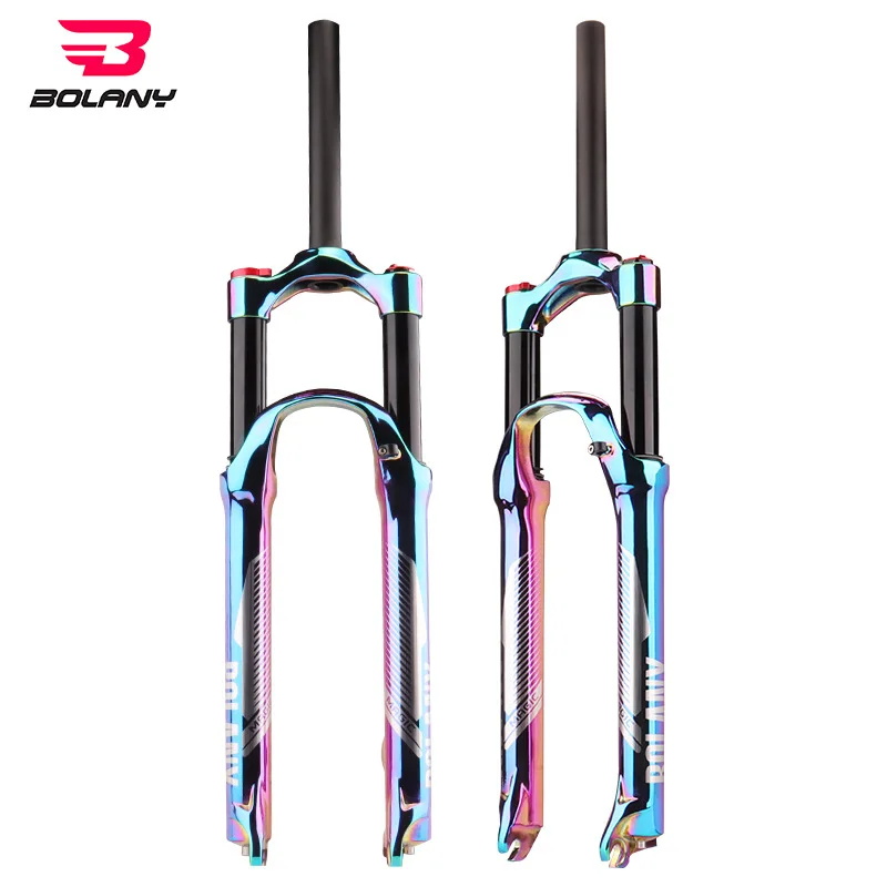 

BOLANY Mountain Bike Fork 29Inch Air Suspension Front Fork 120 Stroke Magnesium Alloy Air Fork Bike Straight Tube Shock Absorber