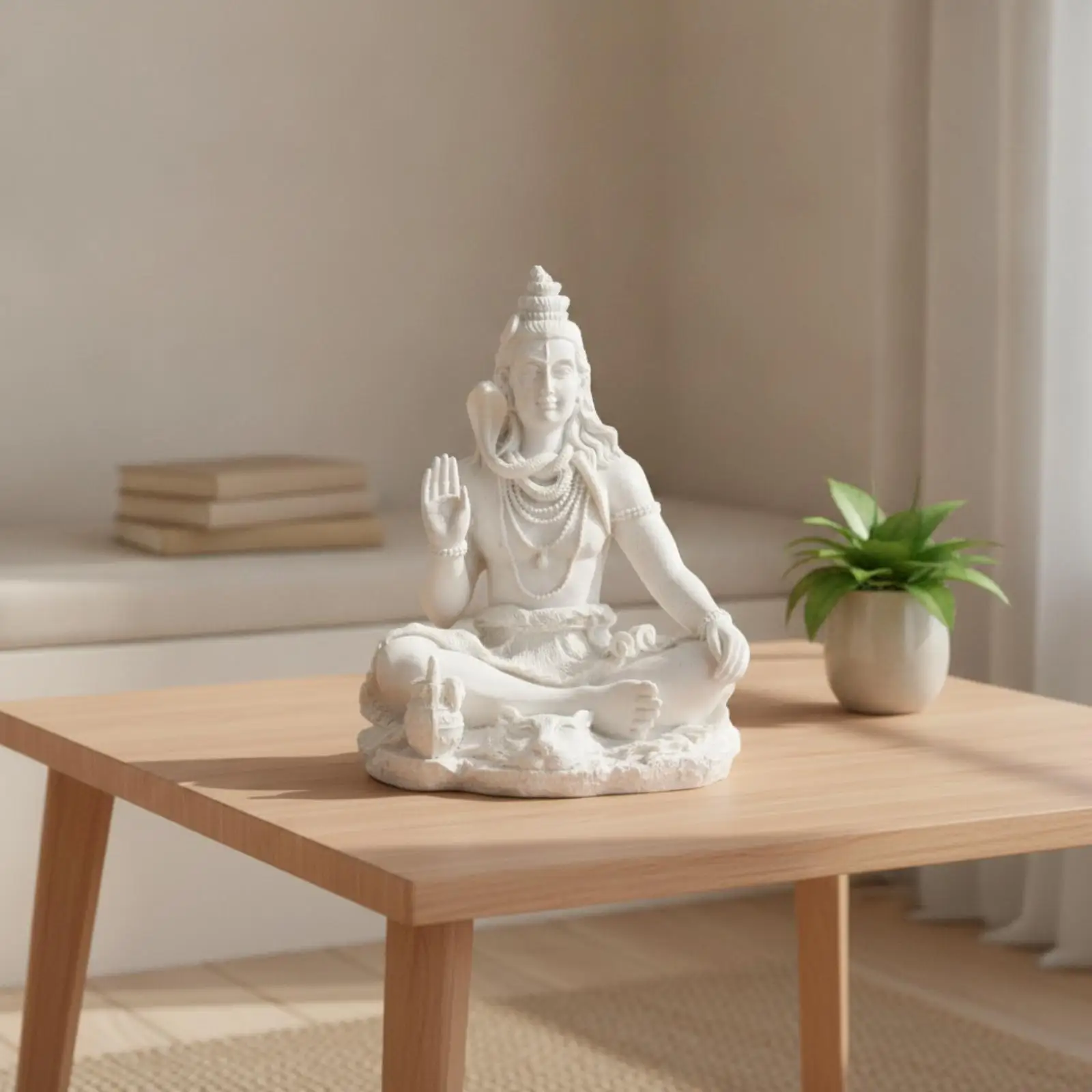 Figurine Meditating Statue with Handcrafted Look Hindu Idol for Meditation view 5