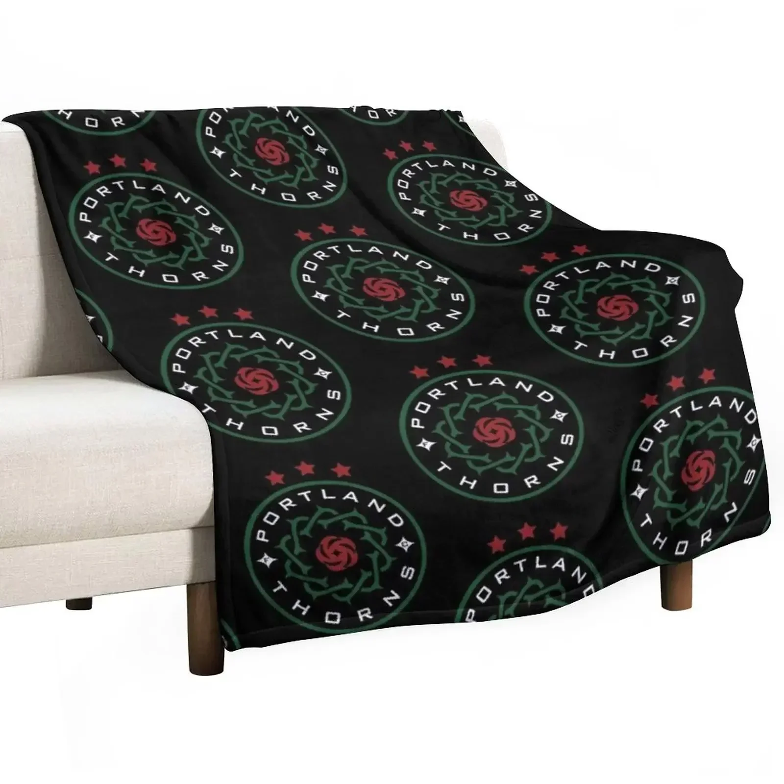 

PORTLAND THORNS 3 STARS FC-CLUB NWSL Throw Blanket Soft Softest Blankets