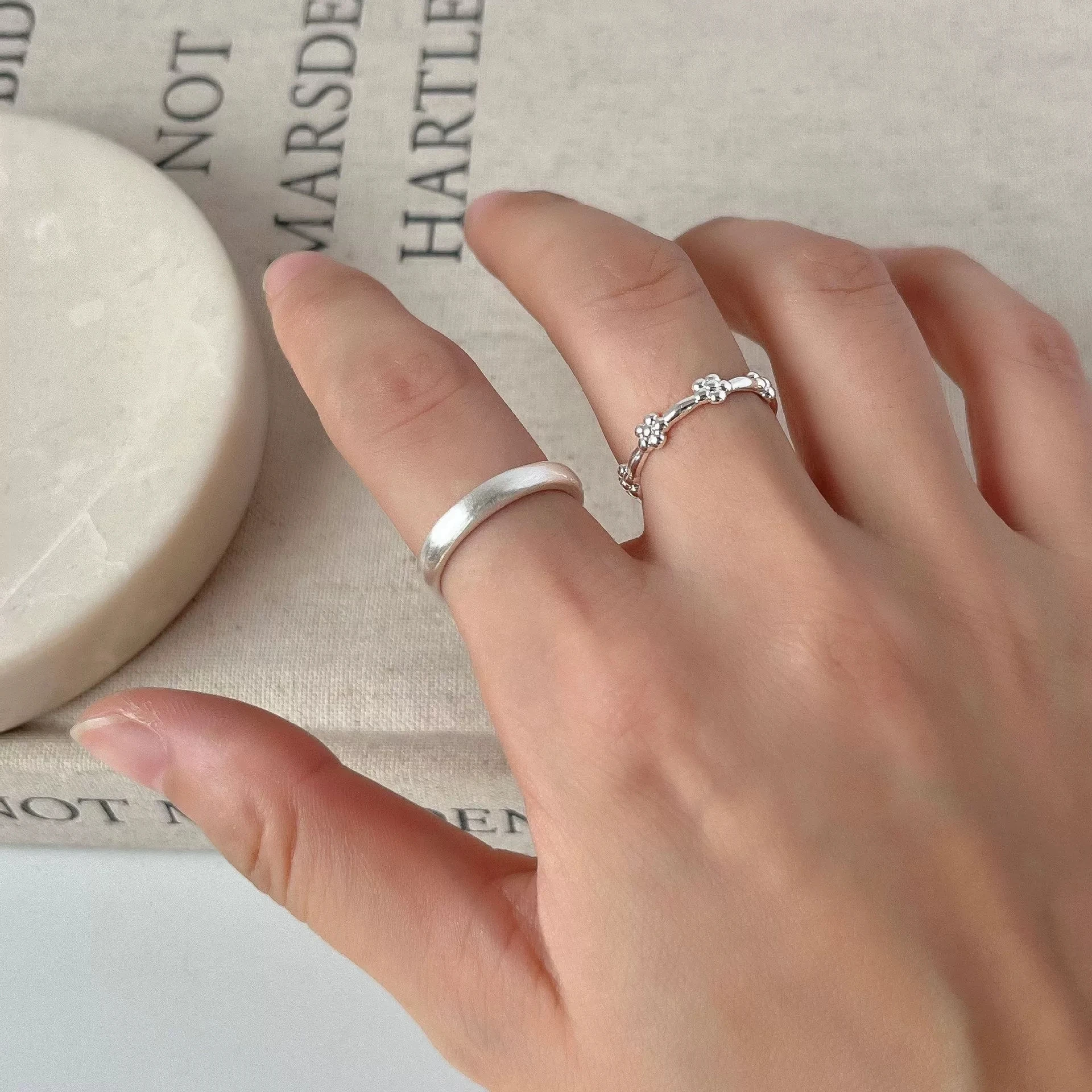 XIYANIKE Flower Frosted Adjustable Open Finger Rings For Women Girl Handmade Fashion New Jewelry Gift Party кольцо