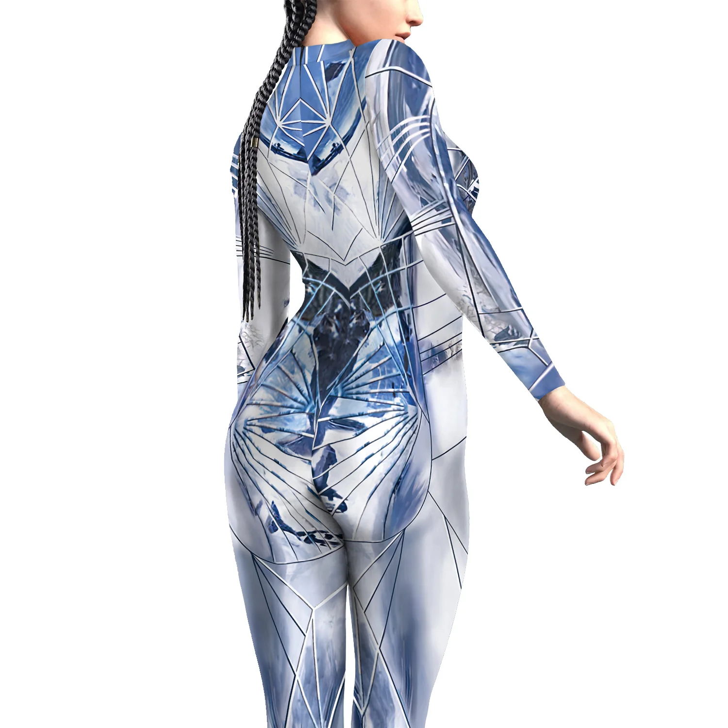 Glass Fragment Skinny 3D-Druck Karneval Bodysuit Damen Kostüm Herren Zentai Party Slim Jumpsuit Cosplay Fancy Outfit Monos Mujer – Detail 6