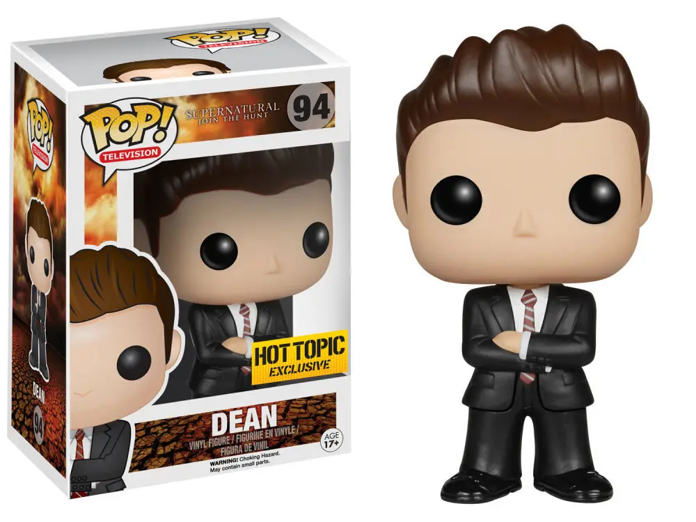 2025 Nuevo Funko POP sobrenatural unirse a la caza Dean 94 #   Hot Topicwith Blood colección de figuras de acción figura de vinilo modelo juguetes regalo