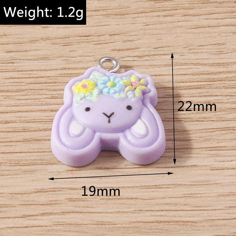 Tusember 10/20/30 Stück niedliche Harz-Anhänger, Tier-, Blumen-, Lebensmittel- und Frucht-Charms für Ohrringe, Armbänder, Schlüsselanhänger, DIY, handgefertigt – Detail 11