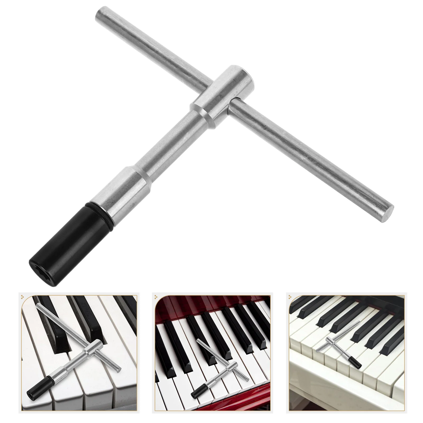 

T-Shaped Piano Tuning Tool Professional Reusable Repair Kit Accurate Pitch Adjustment Piano Keyboard Accessories Tuner Socket
