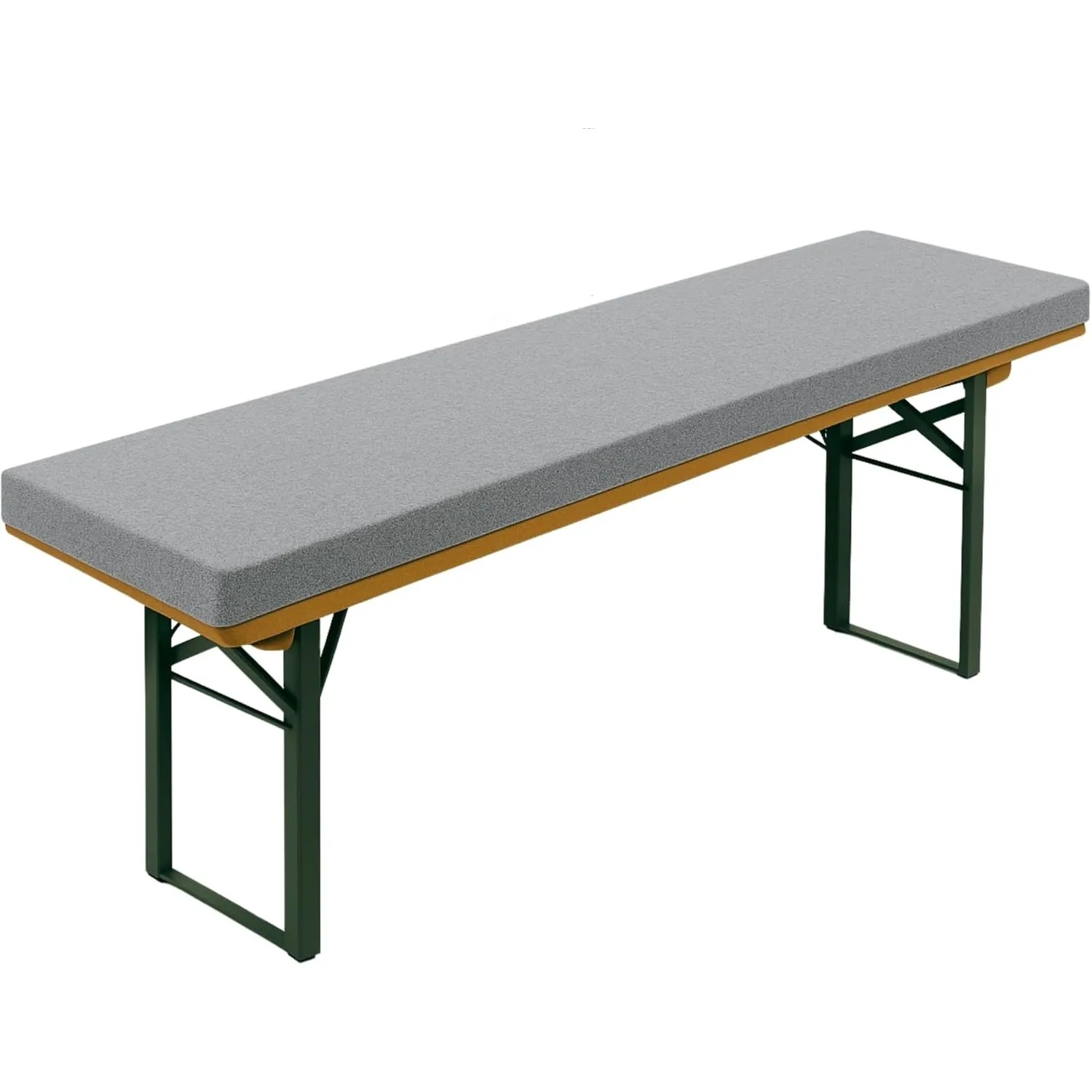 Langes Bankkissen für drinnen und draußen, Bierbankkissen für Bier, Tisch, Party, Zelt-Set, Reißverschluss, waschbar, Gartenschaukeln, Kissenpolster