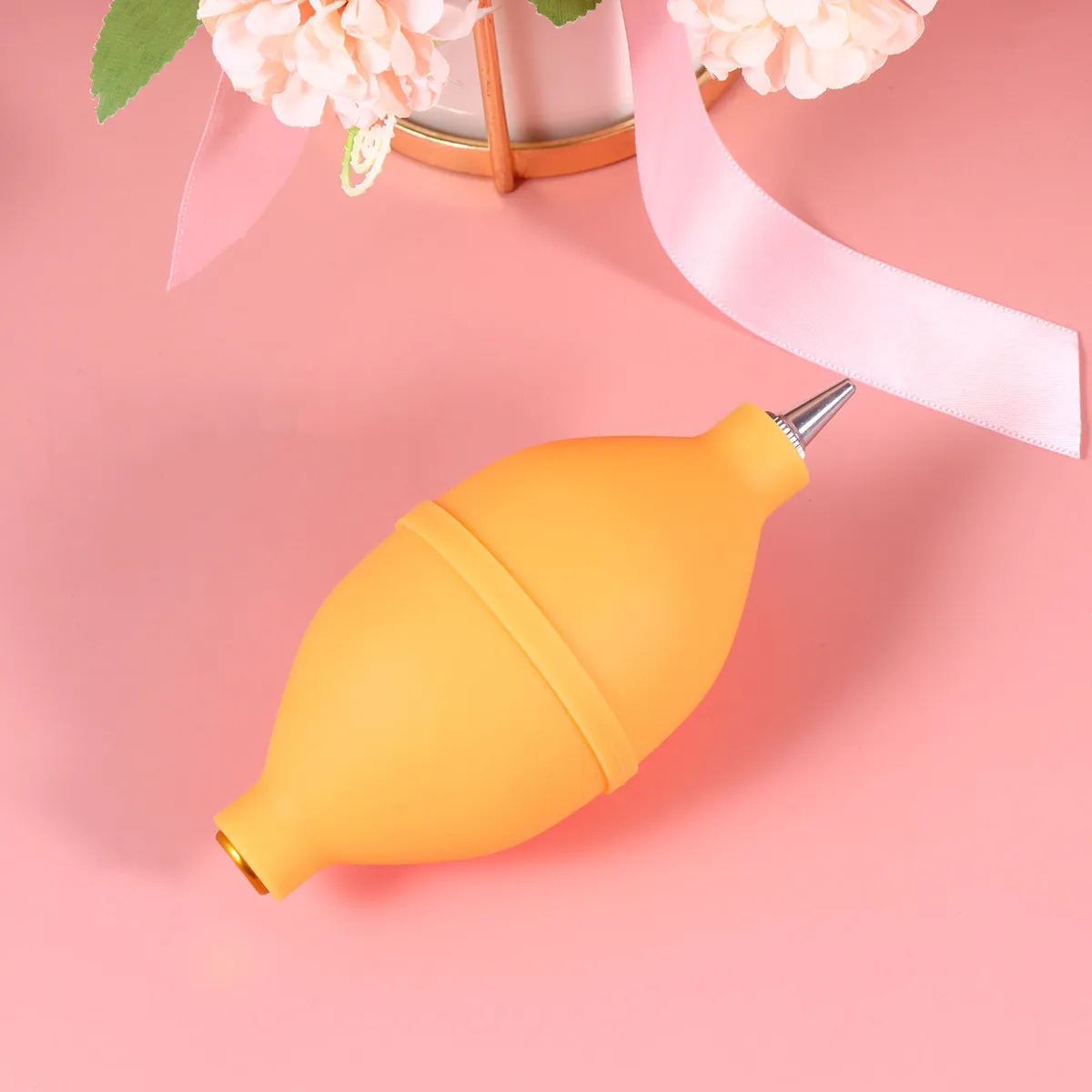 2Pcs Silicone Air Blower Dust Cleaner Elastic Squeeze Bulb Camera Lens Computer Succulent Cleaning Pump Laboratory Tool Yellow