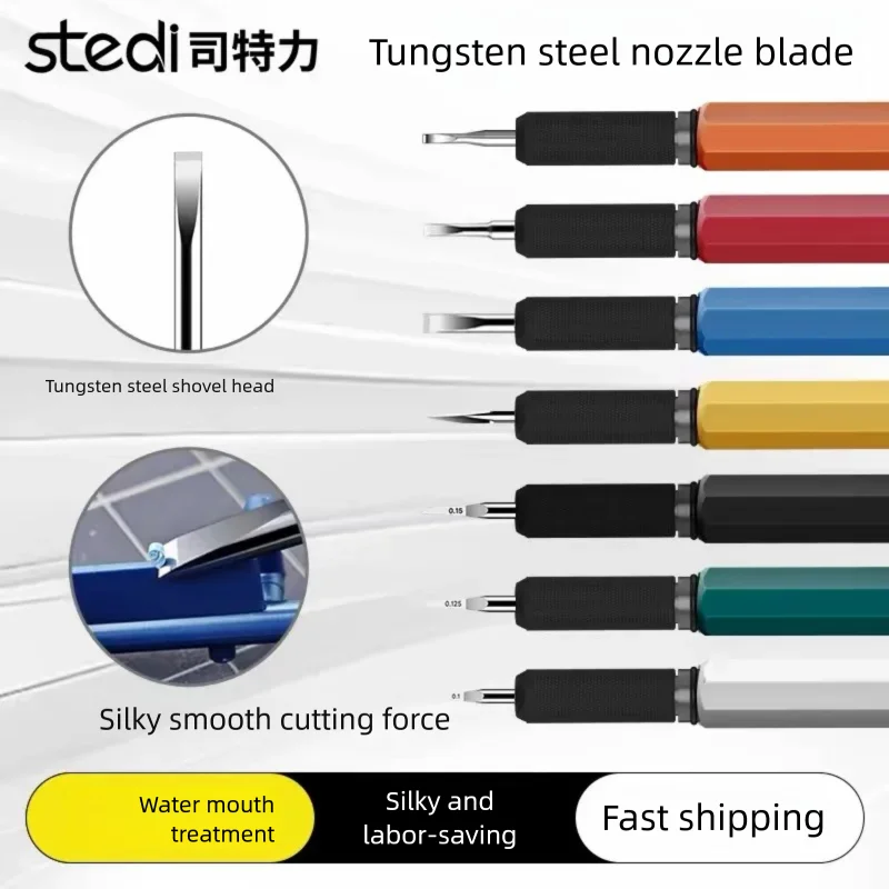 Stedi Blue Set Model Carving Chisel Push Knife Precision Scribe Line Scoring Knife For GD Hobby Model Making DIY Tools