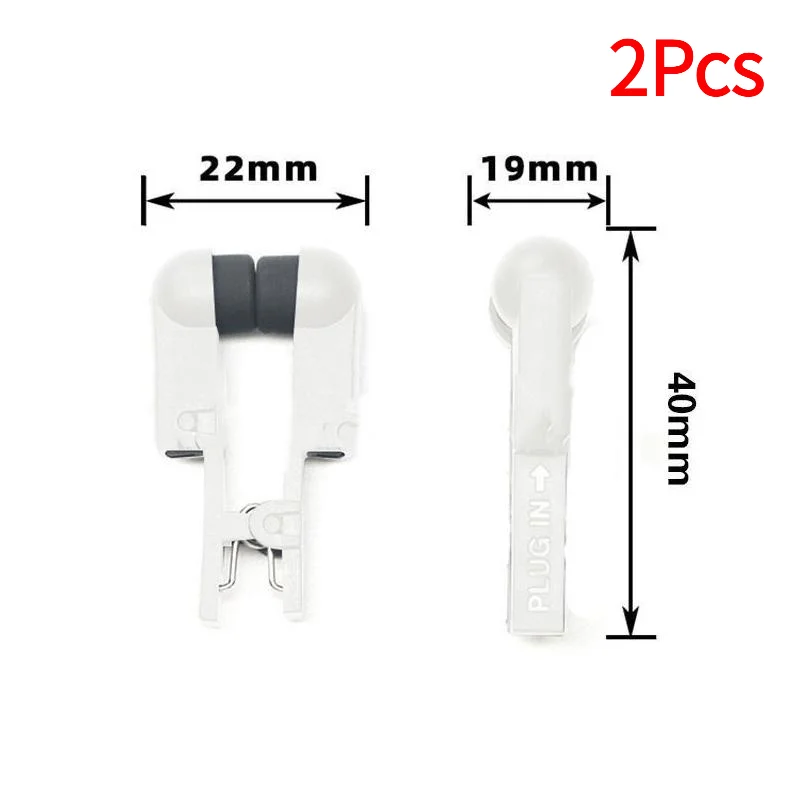 2Pcs New Double -sided Silicone Electrode Clips Adapter For Use With Tens EMS Machines Vns Wih 2.0mm Pin.