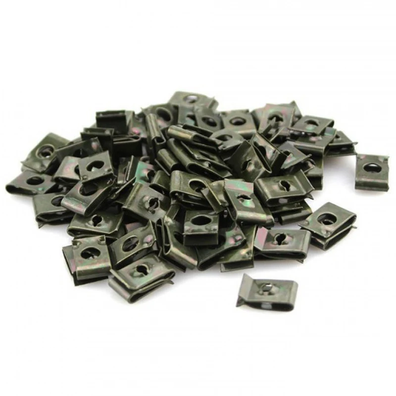 10/50Pcs Mixed Car Motorcycles Metal Screw Tapping Fastener Clips with Screw Anti-rust Protection Clip Screw Buckle Iron Sheet