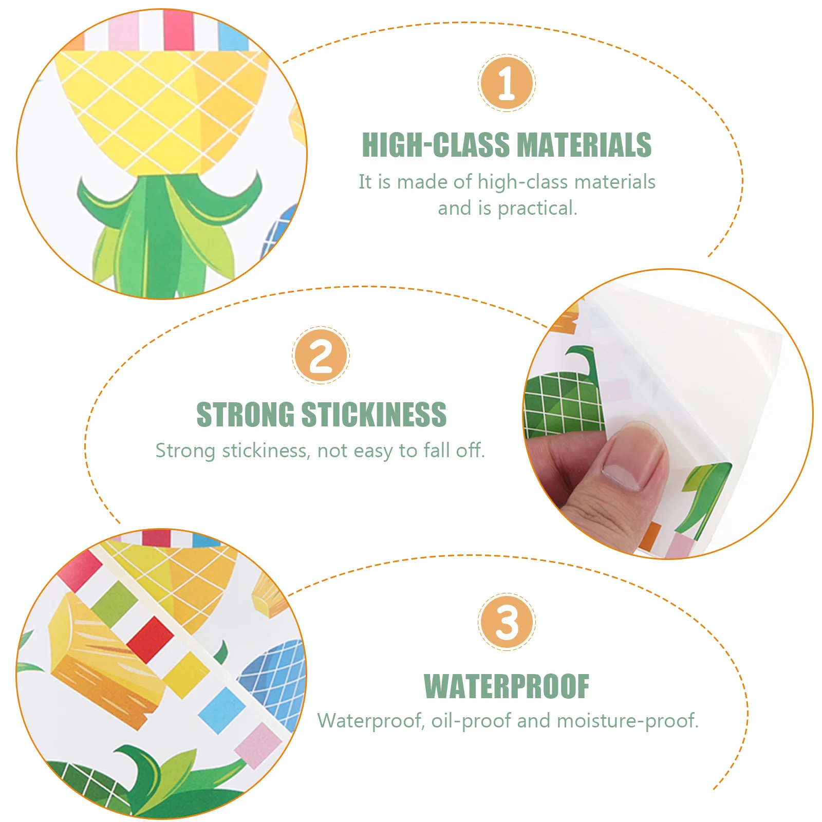 

Beach Pineapple Pattern Border Sticker Creative Decals for Classroom Bulletin Board