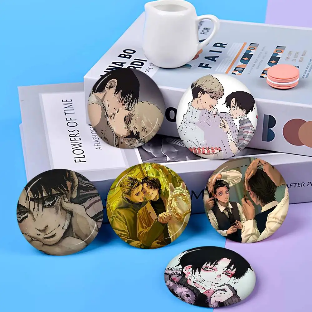 Anime Killing S-StalkingS Anime Button Pin Handmade Brooch for Clothes Cartoon Badge Backpack Decoration Jewelry Accessories